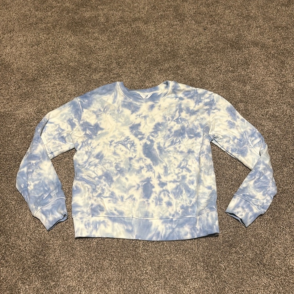 blue and white time and tru sweatshirt